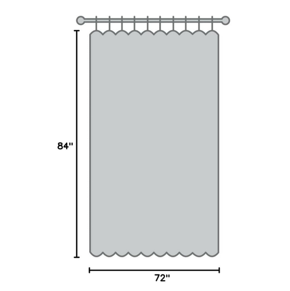 Gibelle Extra Long Shower Curtain 72 x 84, Tall Nautical Coastal  - Picture 7 of 8